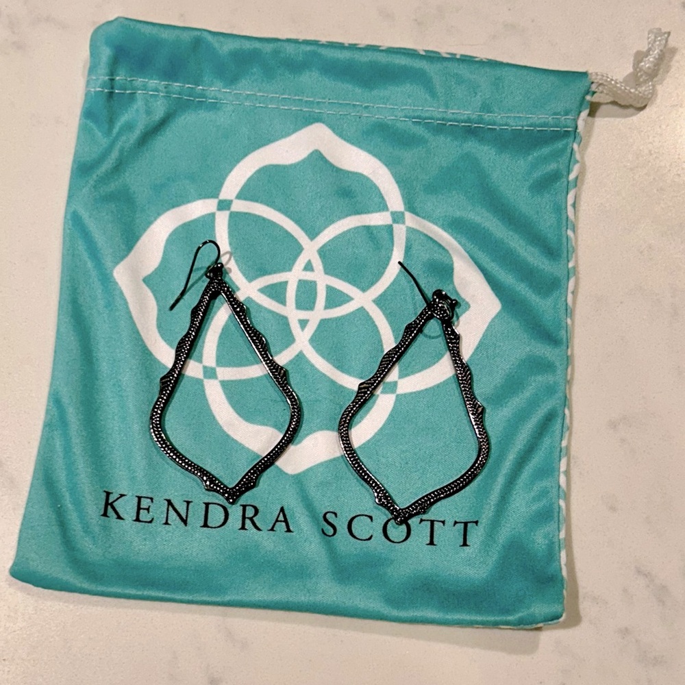 Kendra Scott Sophee Drop Gunmetal Earrings